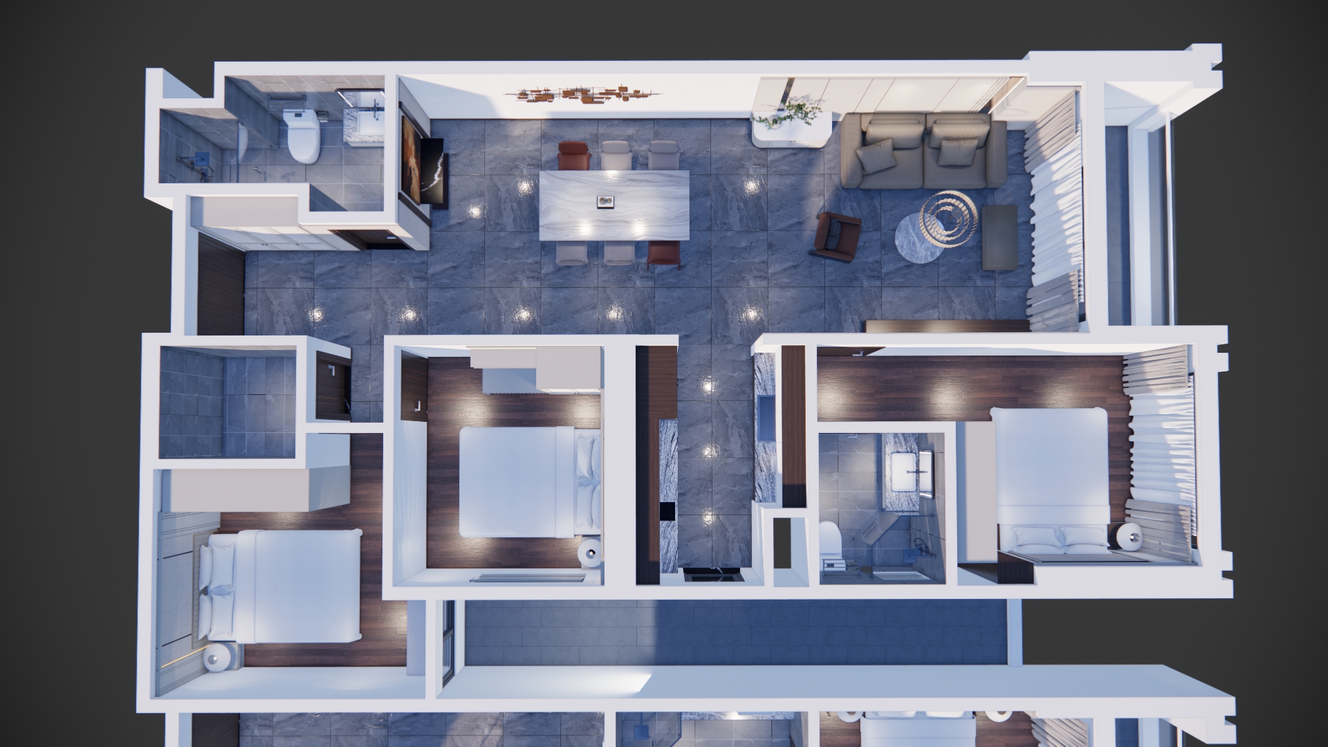 THREE BEDROOM GRAND SUITES (3DBL)